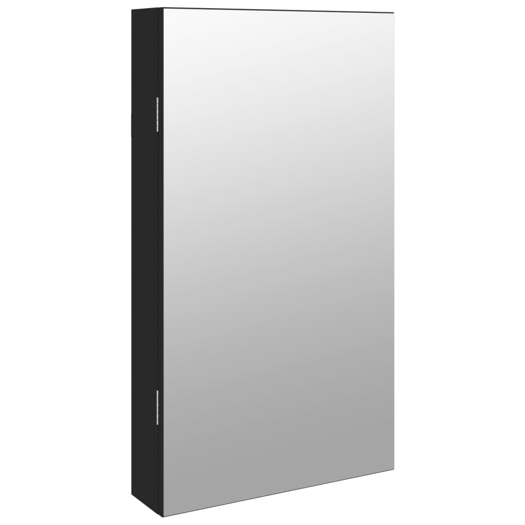 Vidaxx armoire à bijoux avec miroir et LED mural noir