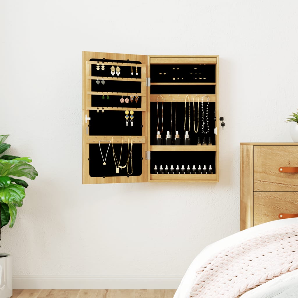 Armoire à bijoux Vidaxx avec miroir et LED murale