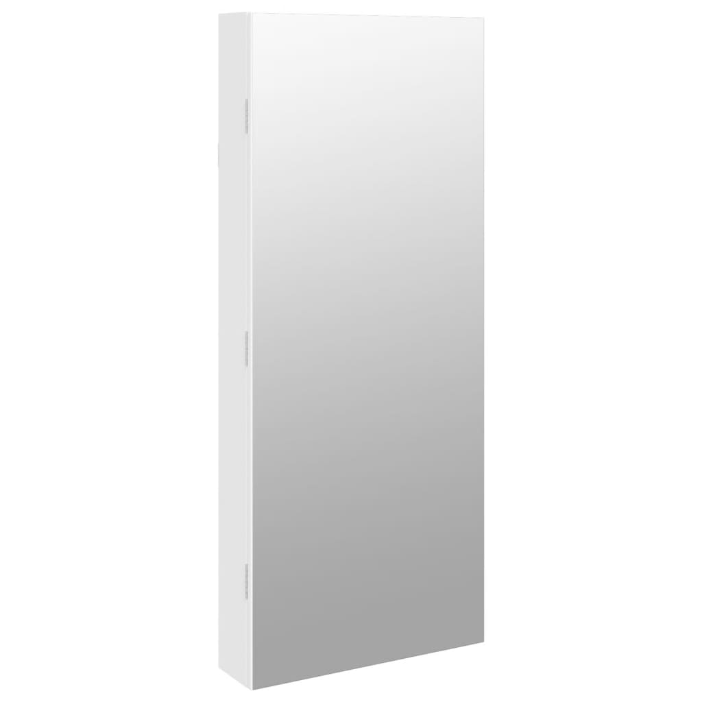 Vidaxx armoire à bijoux avec miroir et LED mural blanc