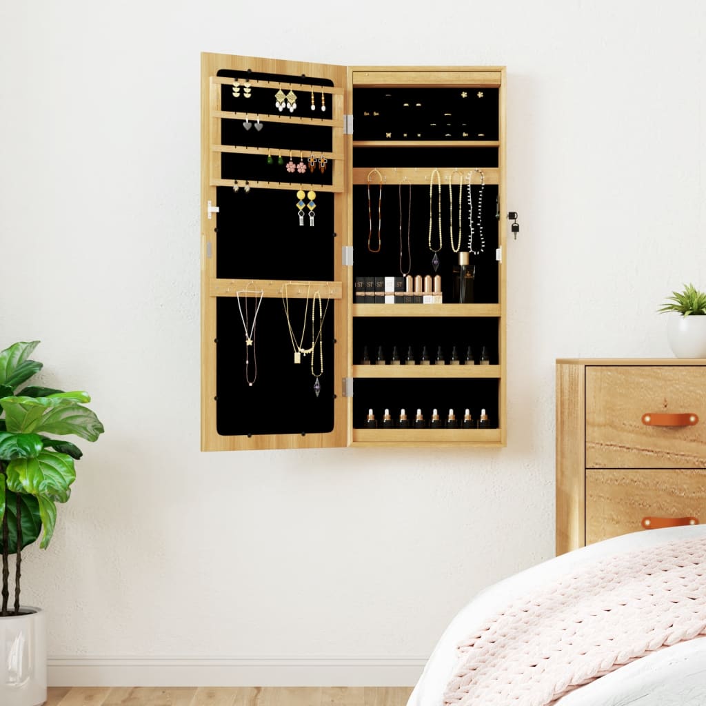 Armoire à bijoux Vidaxx avec miroir et LED murale