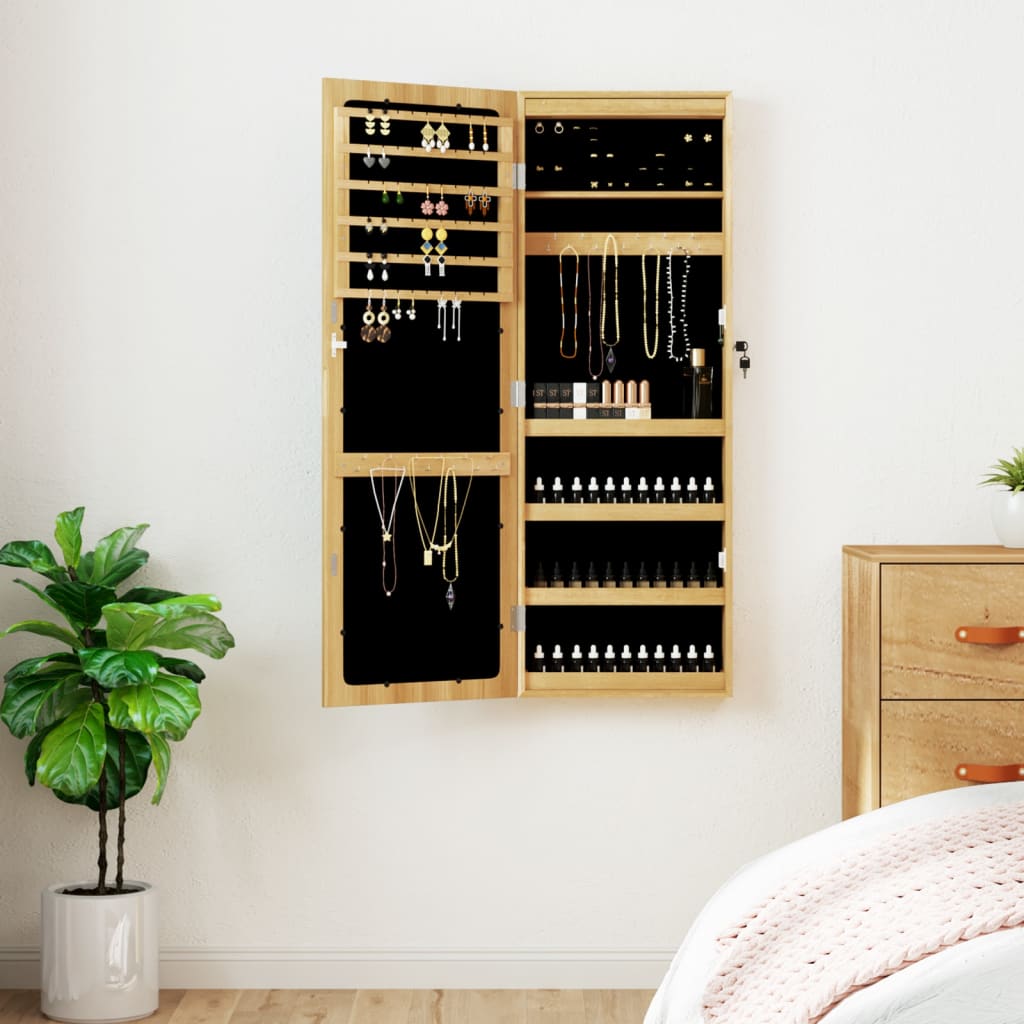 Armoire à bijoux Vidaxx avec miroir et LED murale