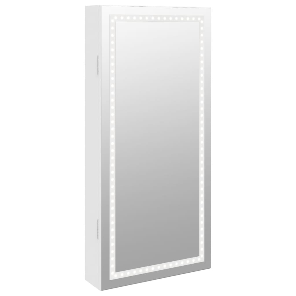 Vidaxx armoire à bijoux avec miroir et LED mural blanc