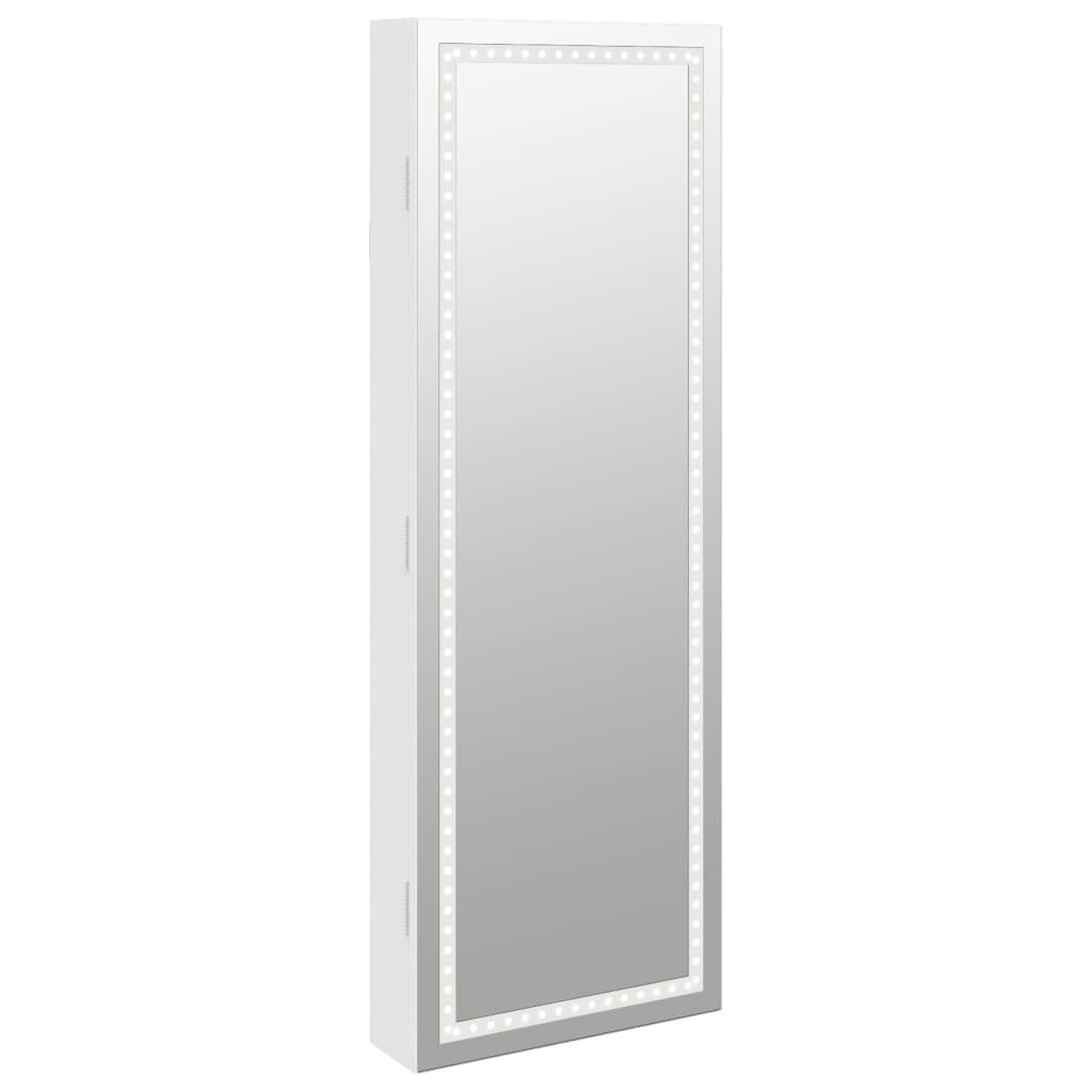 Vidaxx armoire à bijoux avec miroir et LED mural blanc