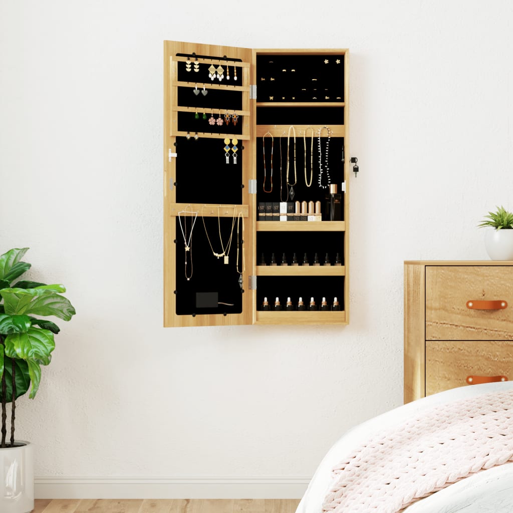 Armoire à bijoux Vidaxx avec miroir et LED murale