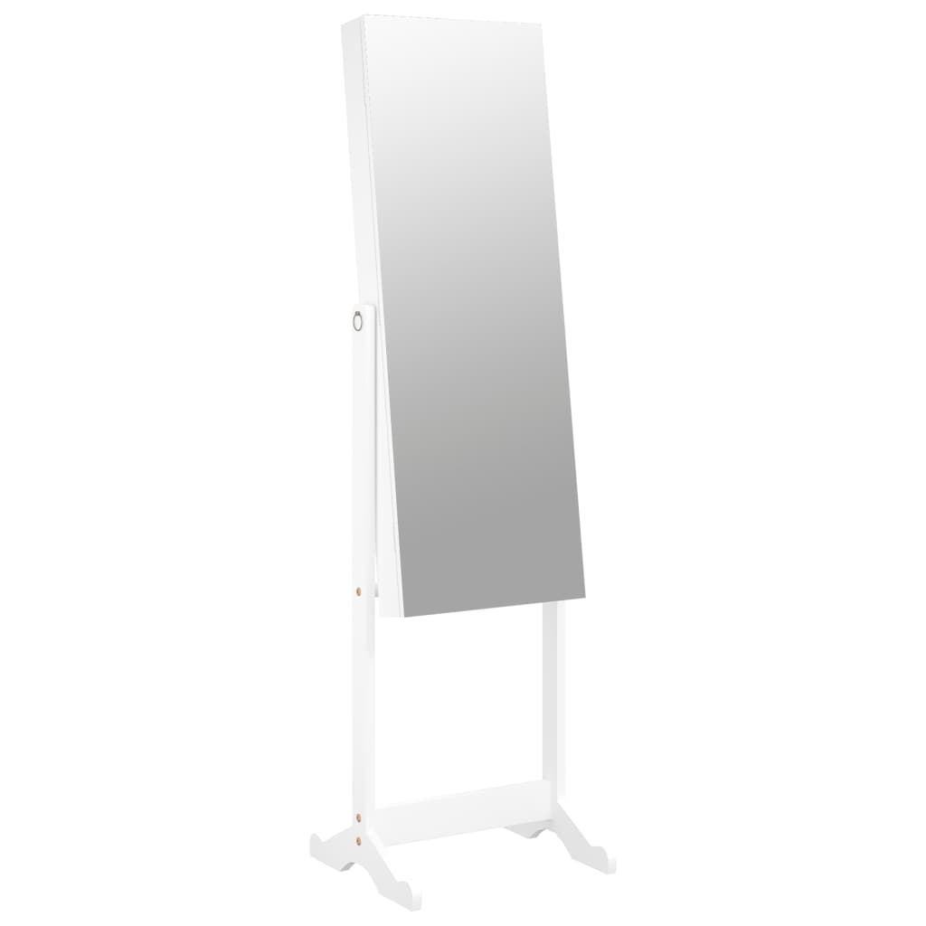 Vidaxx armoire à bijoux avec miroir autoportant 42x38x152 cm blanc
