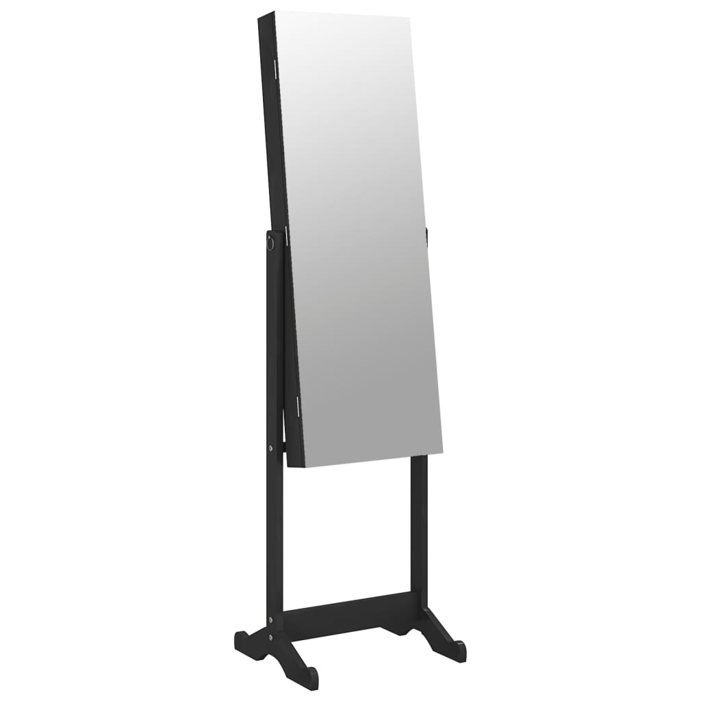 Vidaxx armoire à bijoux avec miroir autoportant 42x38x152 cm noir