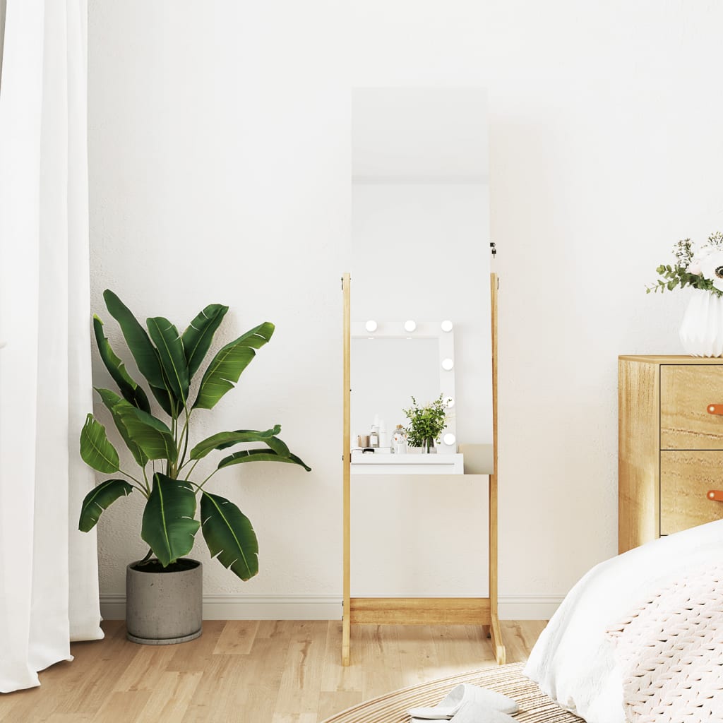 Vidaxx armoire à bijoux avec miroir sur pied 42x38x152 cm