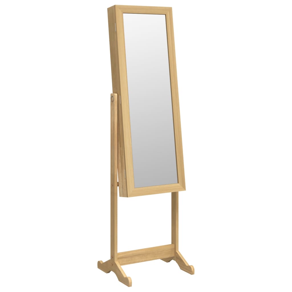 Armoire à bijoux autoportante Vidaxx avec miroir et éclairage LED