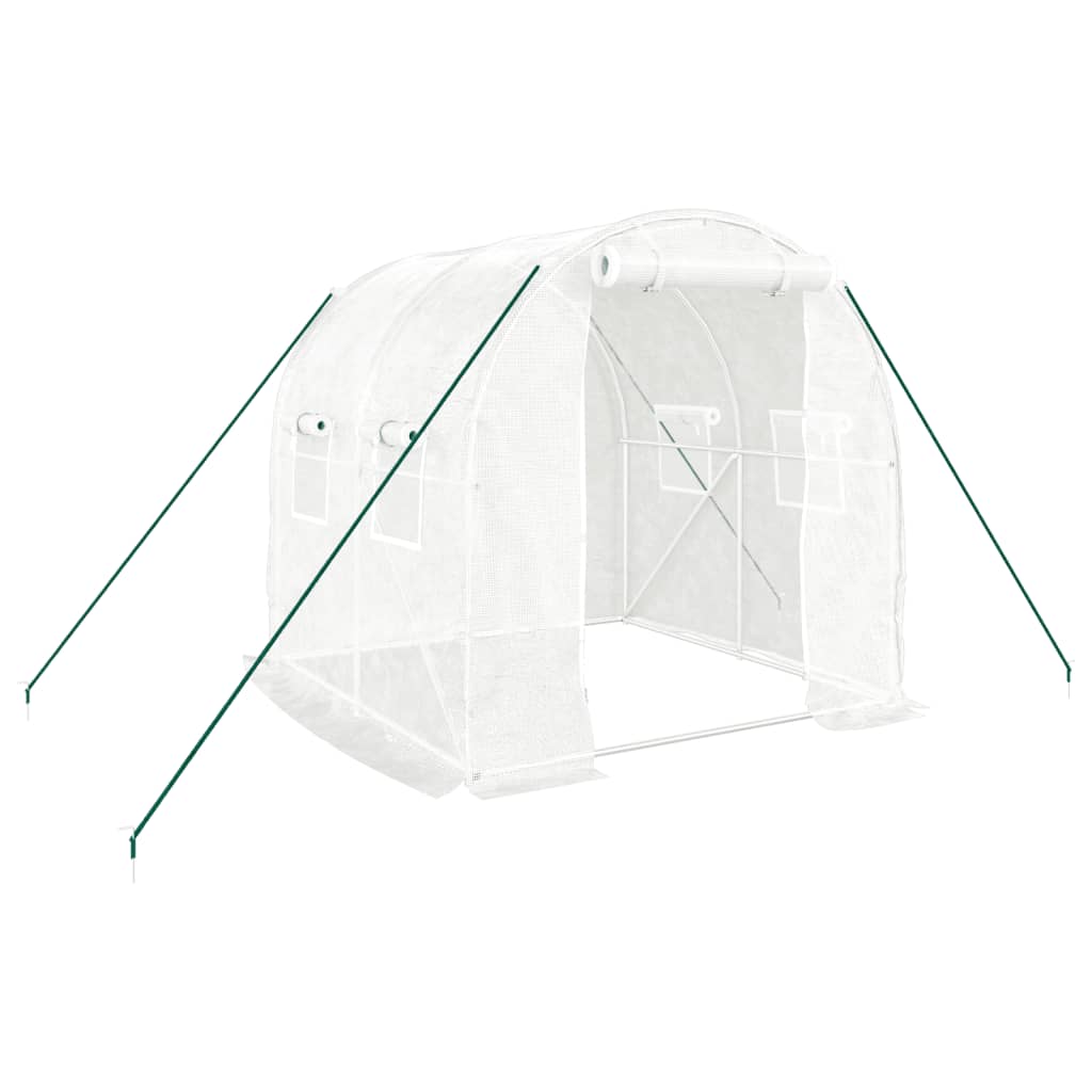 Serre de jardin Vidaxxl avec structure en acier 4 m² 2x2x2 m