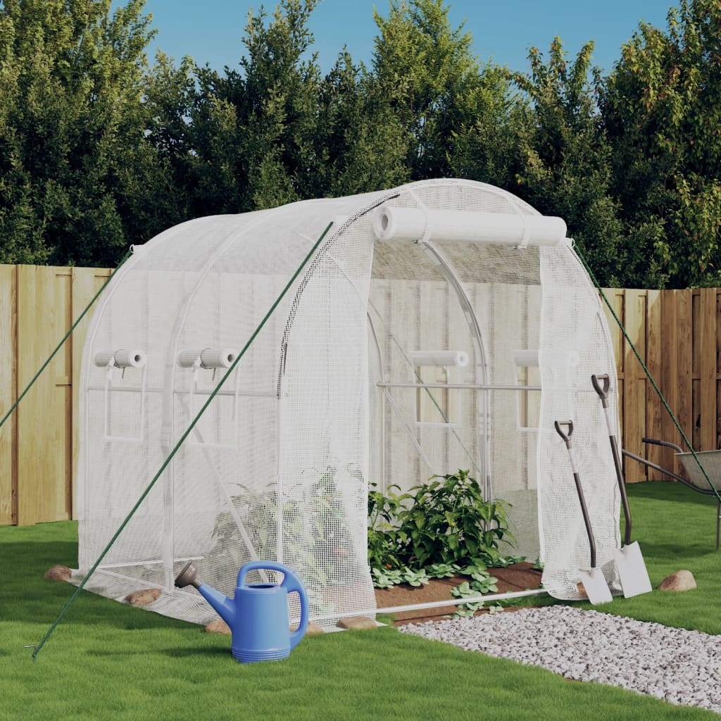 Serre de jardin Vidaxxl avec structure en acier 4 m² 2x2x2 m