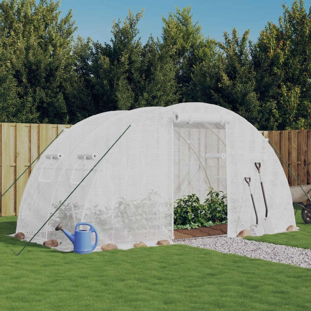 Serre de jardin Vidaxxl avec structure en acier 8 m² 4x2x2 m