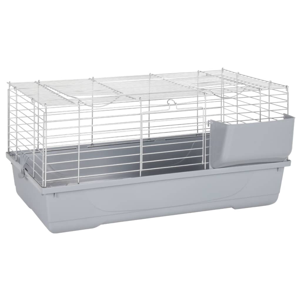 Vidaxl Animal Loft Small Animals 80x45x39 cm Polypropène et gris métallique