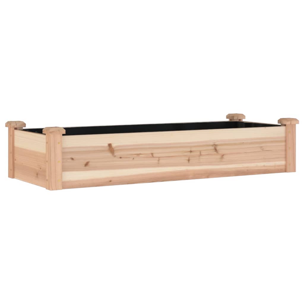 Vidaxx jardinière surélevée avec doublure 120x45x25 cm bois de pin massif