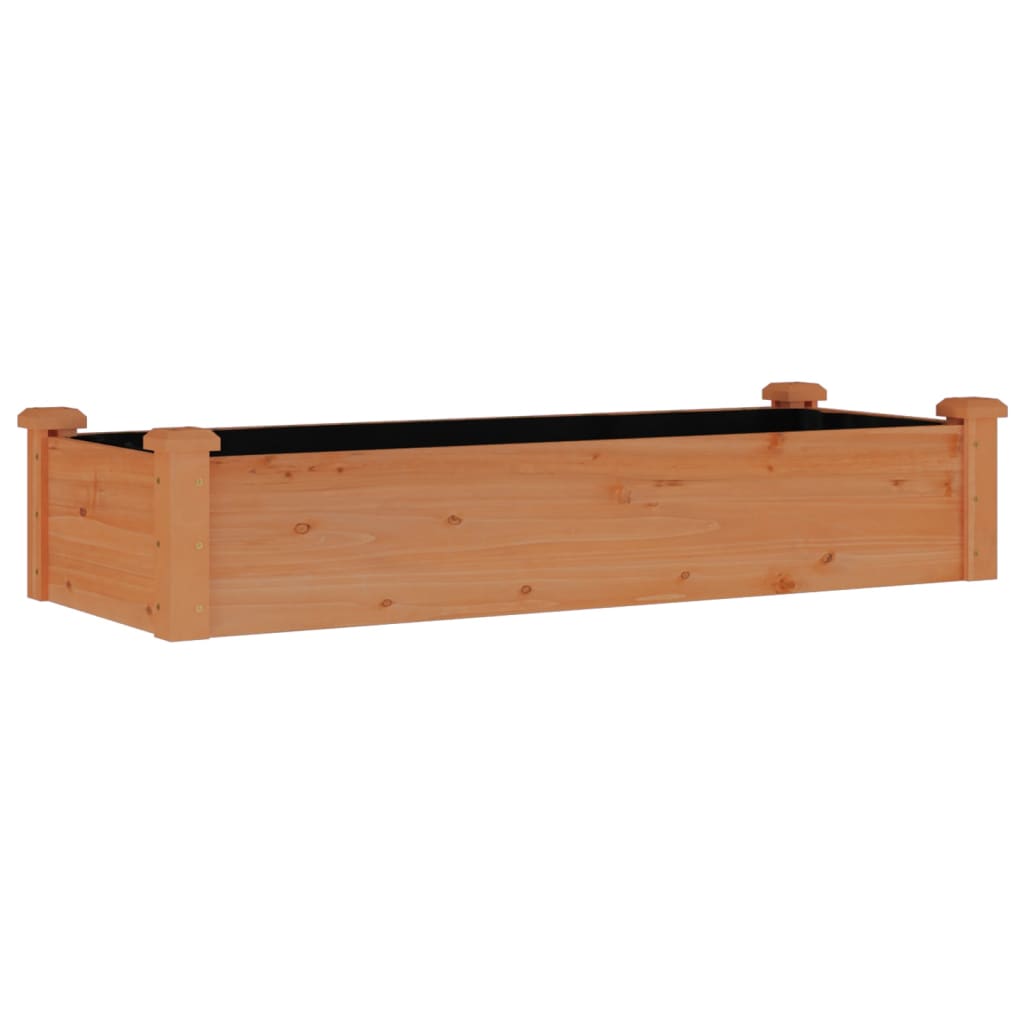 Vidaxx jardinière surélevée avec doublure 120x45x25 cm bois de pin marron