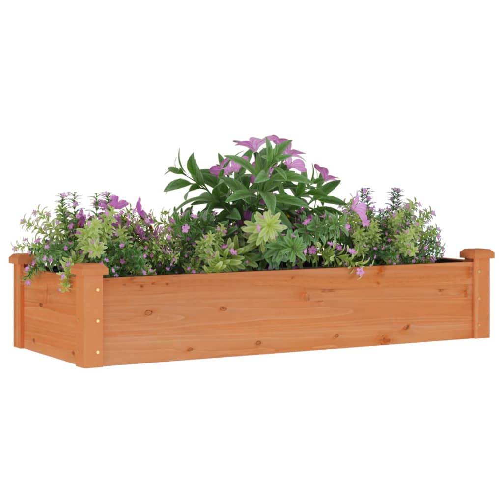 Vidaxx jardinière surélevée avec doublure 120x45x25 cm bois de pin marron