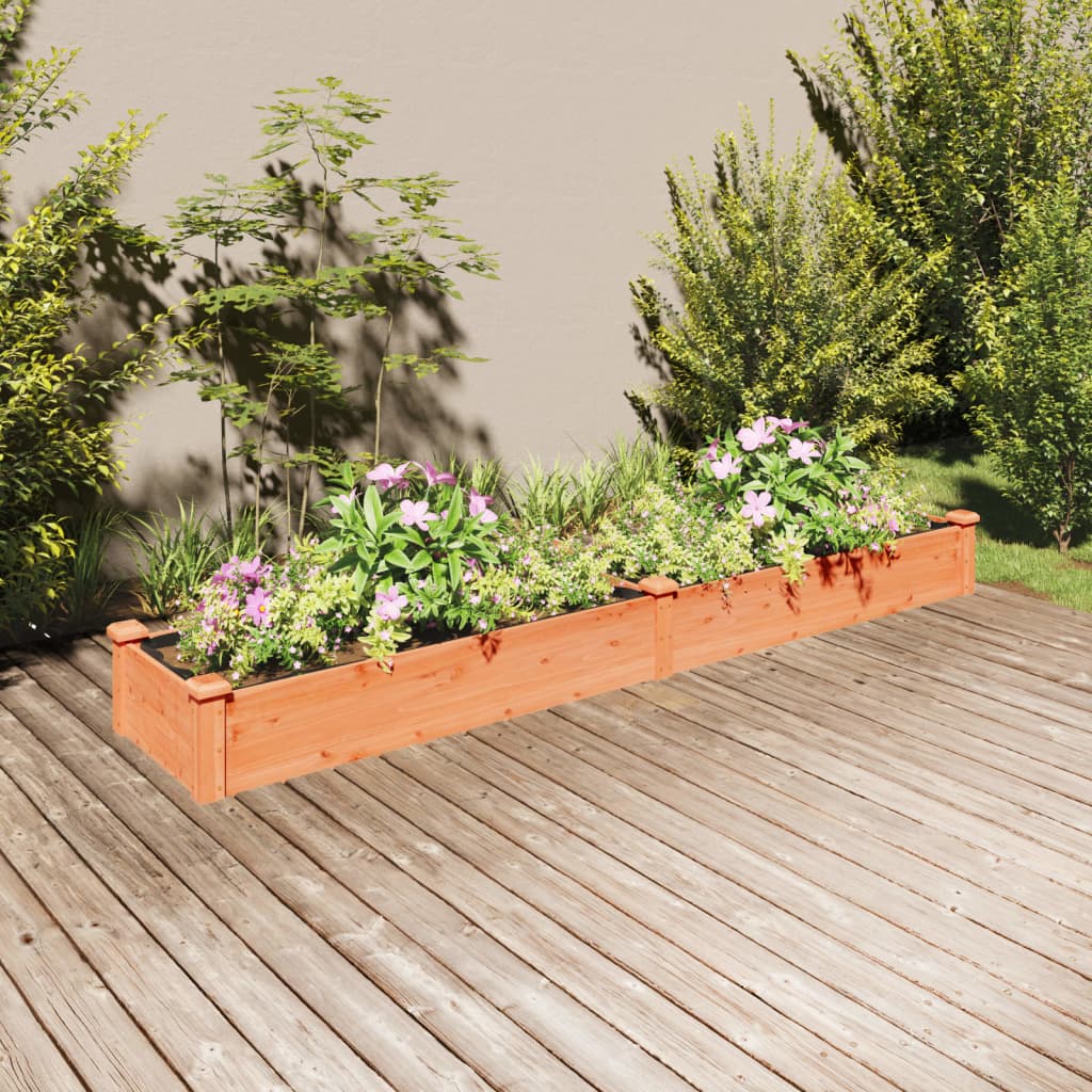 Vidaxx jardinière surélevée avec doublure 240x45x25 cm bois de pin marron