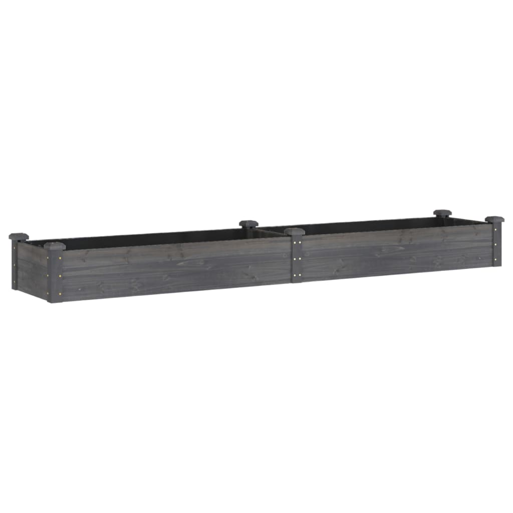 Vidaxx jardinière surélevée avec doublure 240x45x25 cm gris pin