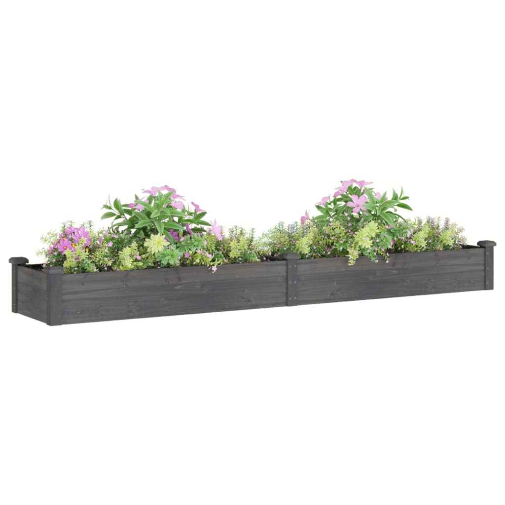 Vidaxx jardinière surélevée avec doublure 240x45x25 cm gris pin