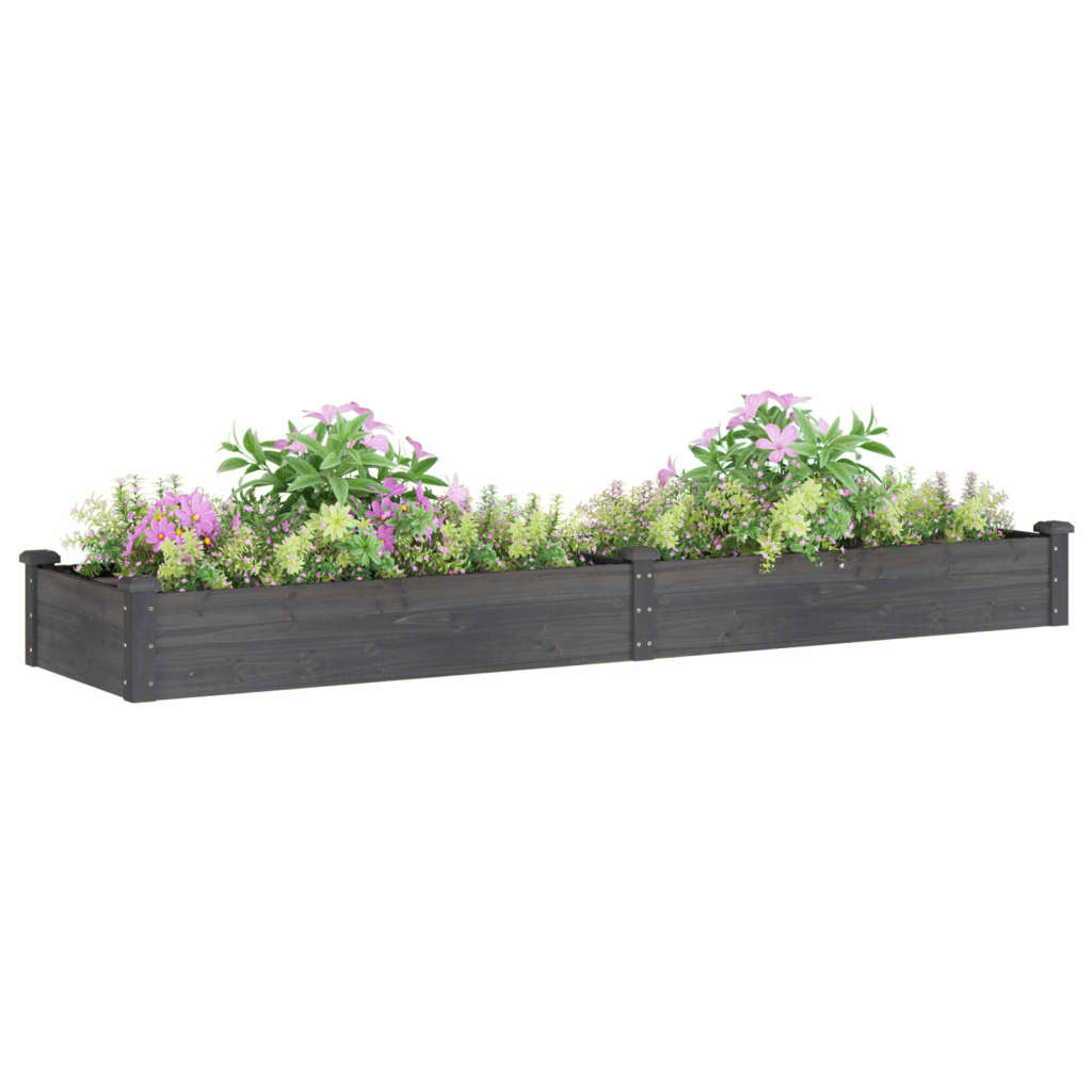 Vidaxx jardinière surélevée avec doublure 240x60x25 cm gris pin