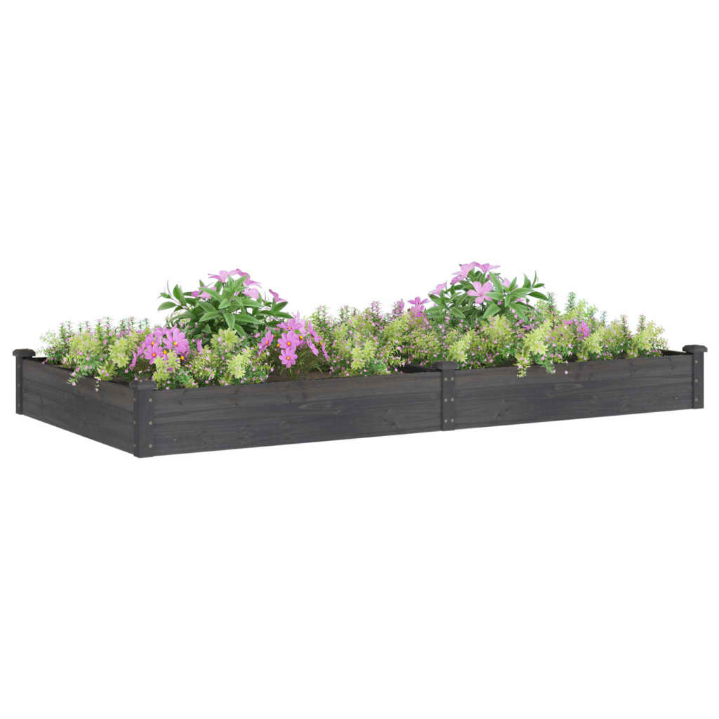 Vidaxx jardinière surélevée avec doublure 240x120x25 cm gris pin