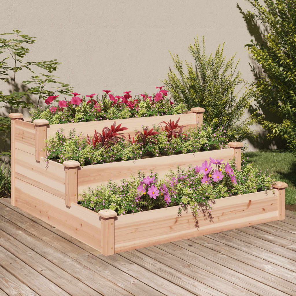 Vidaxx jardinière surélevée avec doublure 120x120x56 cm bois de pin massif