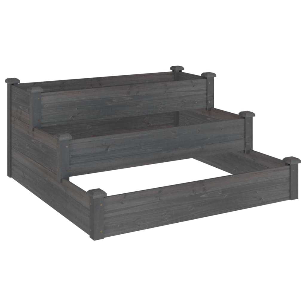 Vidaxx jardinière surélevée 120x120x56 cm bois de pin massif gris