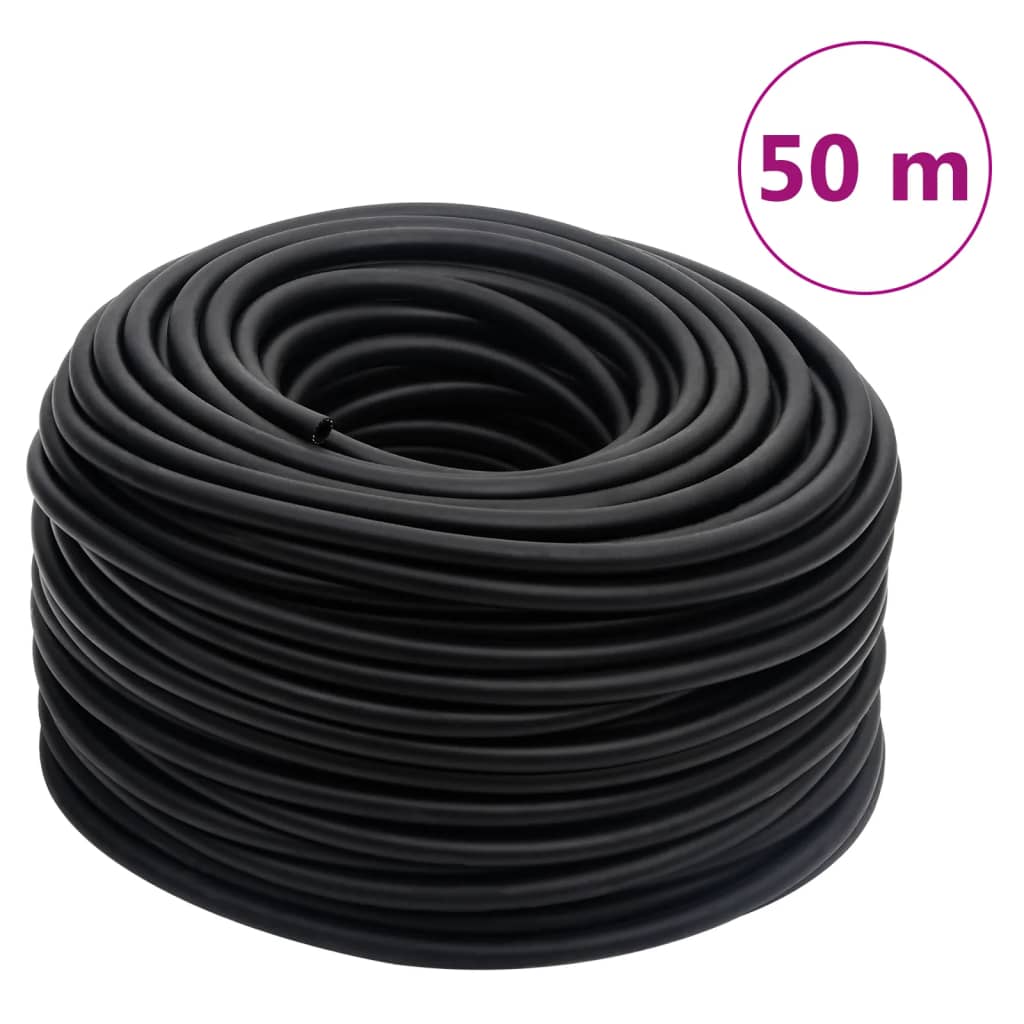VidaXL Tuyau d'air hybride 0,6'' 50 m caoutchouc et PVC noir