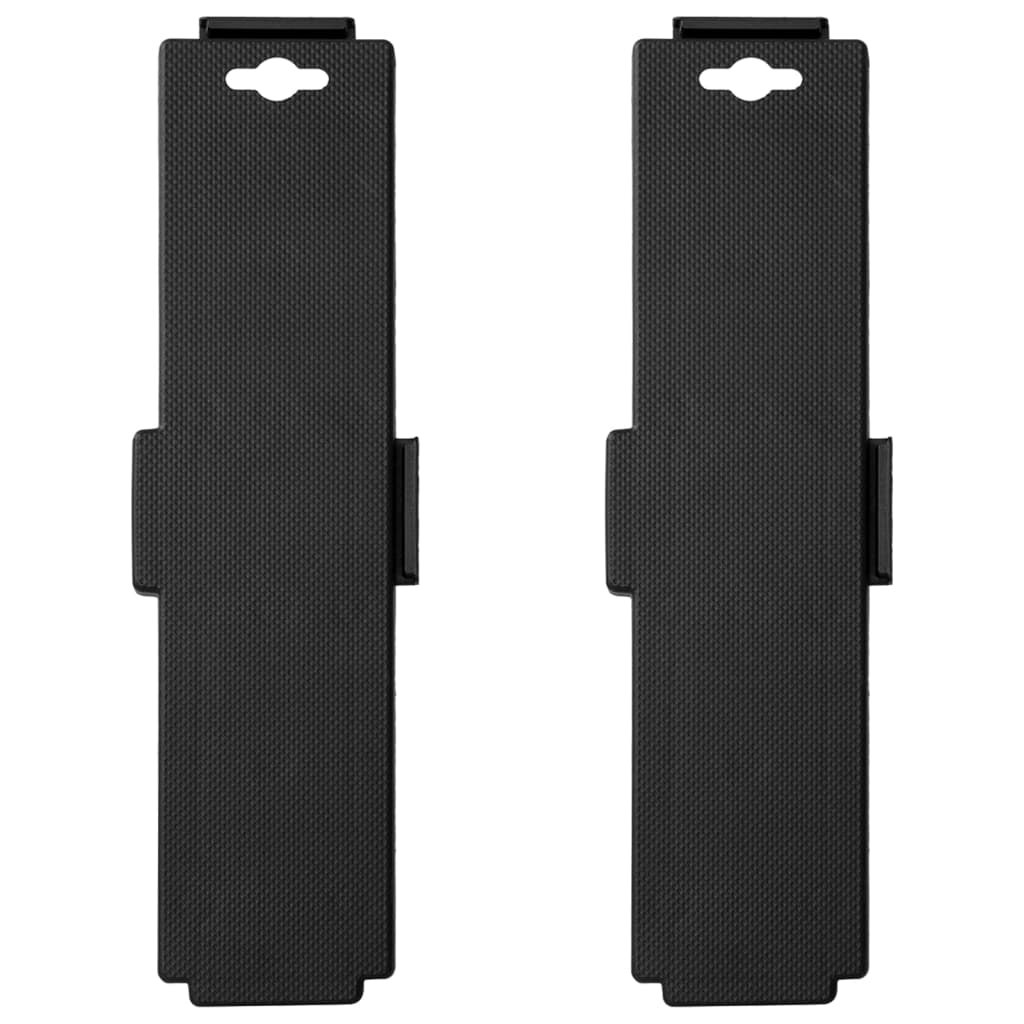 VidaXL Chiens de déménagement à 4 roues 2 pcs 170 kg polypropylène noir