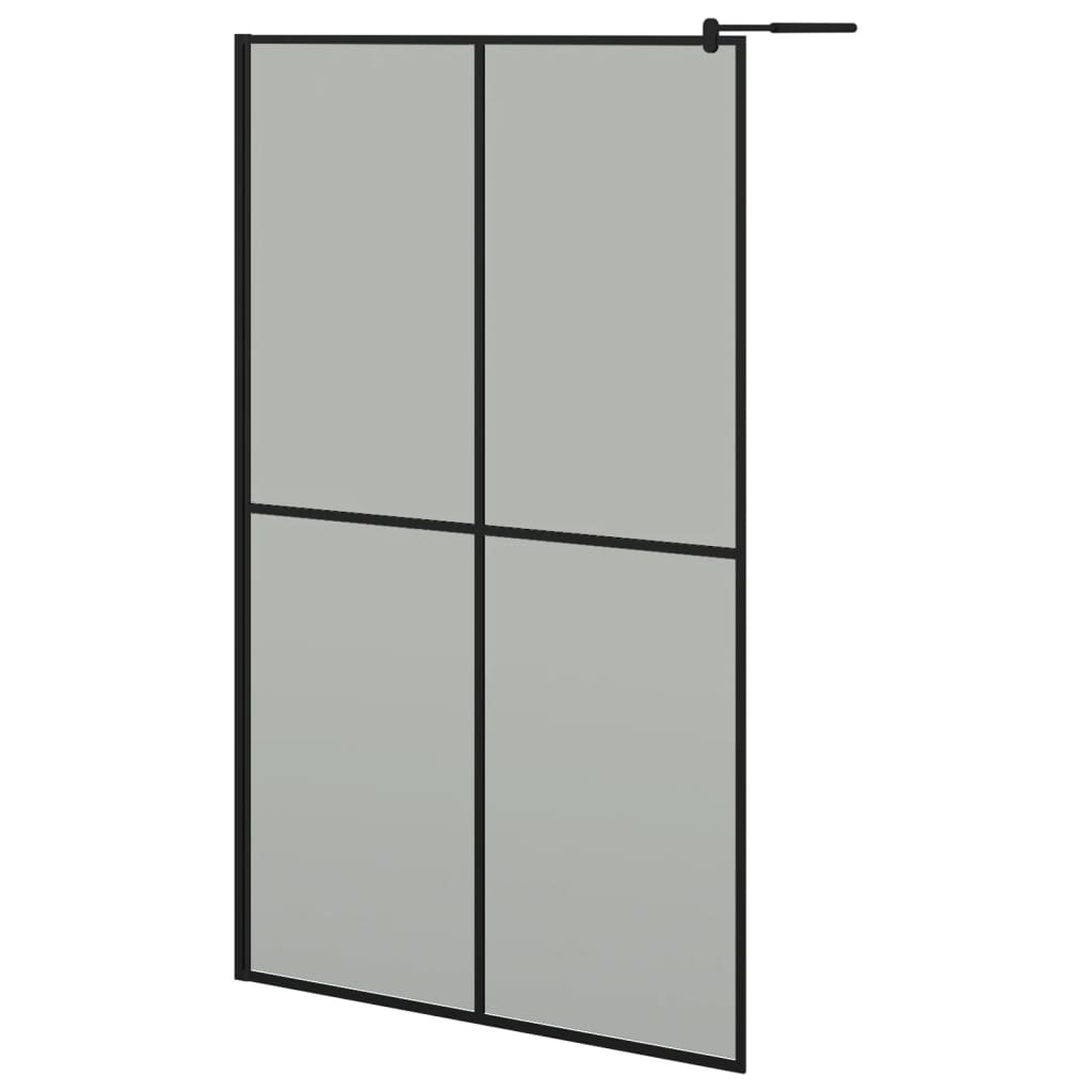 VidaXL Paroi de douche à l'italienne avec étagère 118x190 cm ESG verre aluminium noir