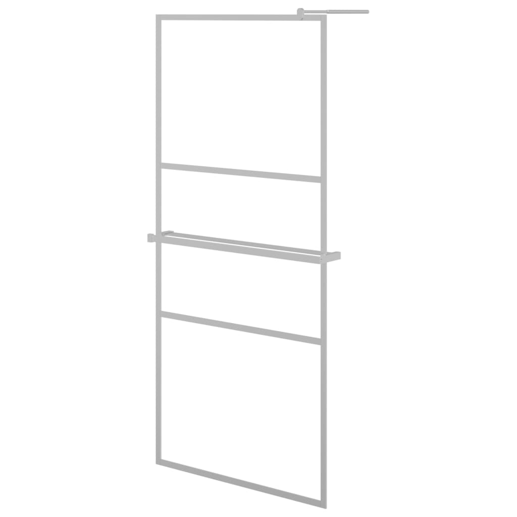 VidaXL Cabine de douche à l'italienne avec étagère 80x195 cm ESG verre aluminium chrome