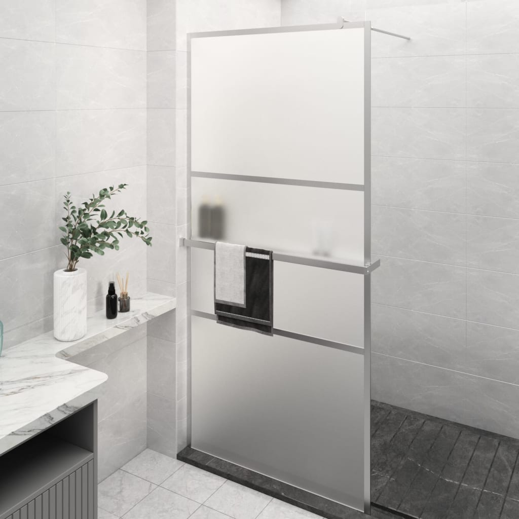 VidaXL Cabine de douche à l'italienne avec étagère 80x195 cm ESG verre aluminium chrome