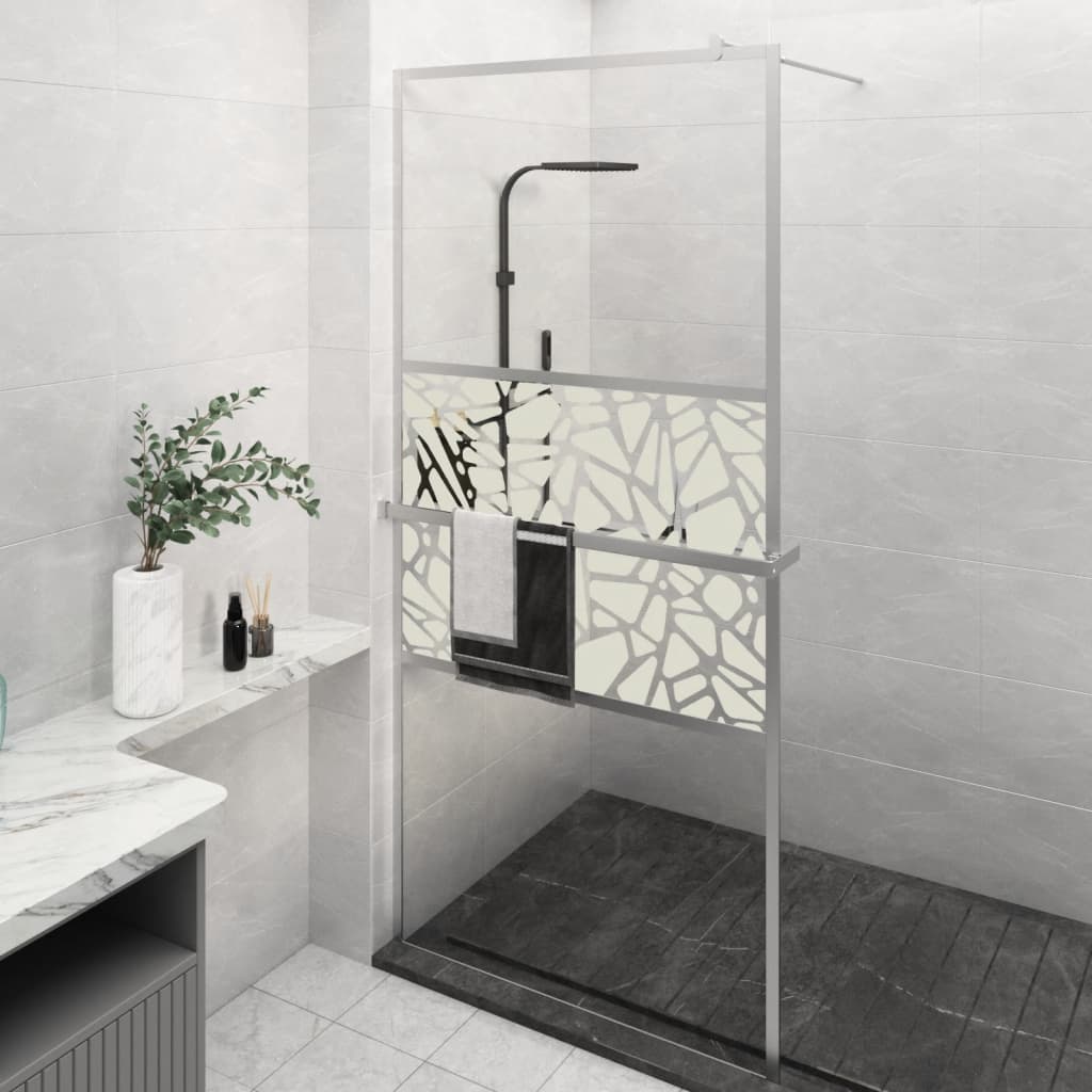VidaXL Cabine de douche à l'italienne avec étagère 100x195 cm ESG verre aluminium chrome