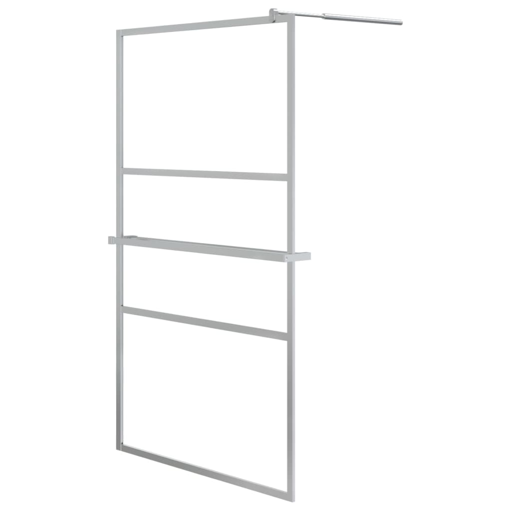 VidaXL Cabine de douche à l'italienne avec étagère 115x195 cm ESG verre aluminium chrome