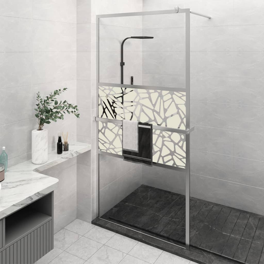 VidaXL Cabine de douche à l'italienne avec étagère 115x195 cm ESG verre aluminium chrome