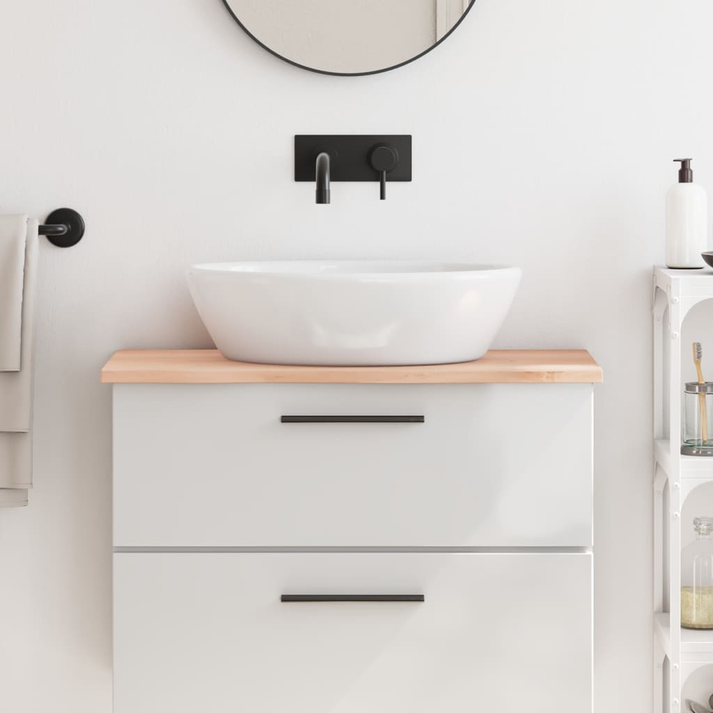 VidaXL Plan de lavabo 80x40x2 cm bois massif non traité