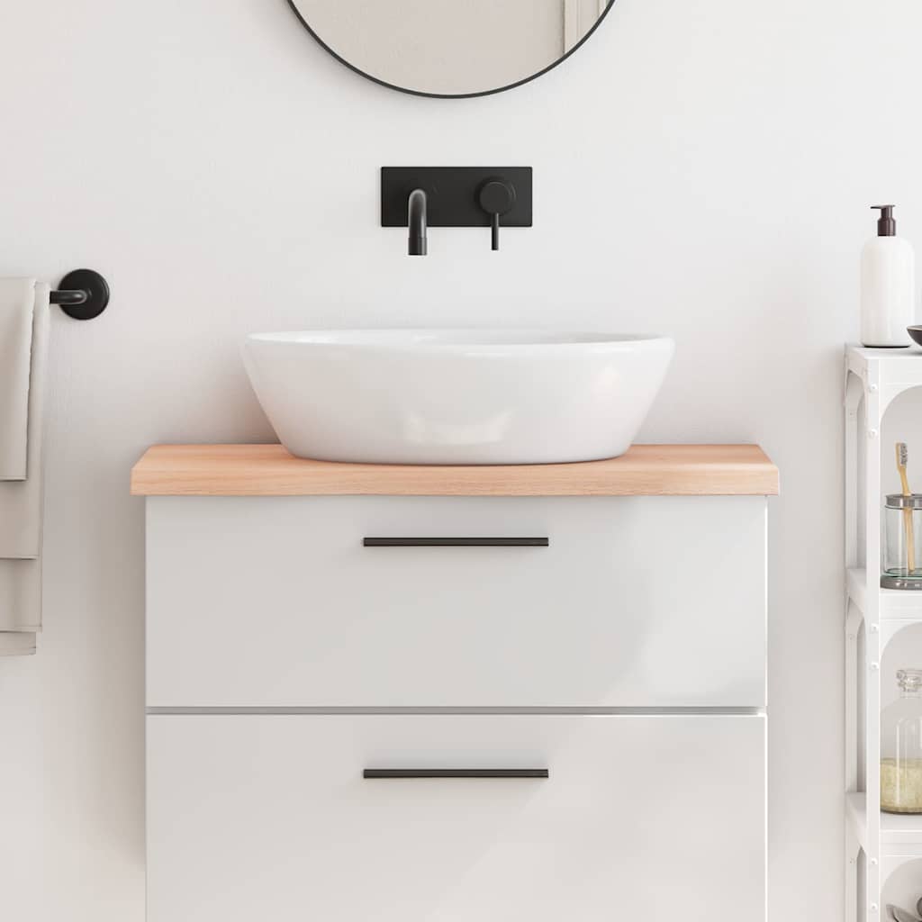 VidaXL Plan de lavabo 80x40x (2-4) cm bois massif non traité