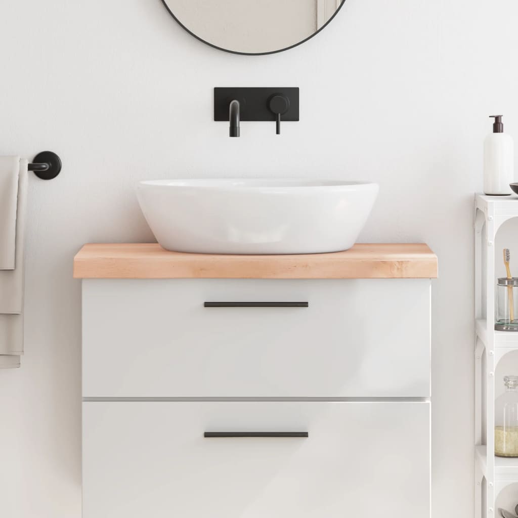 VidaXL Plan de lavabo 80x40x (2-6) cm bois massif non traité