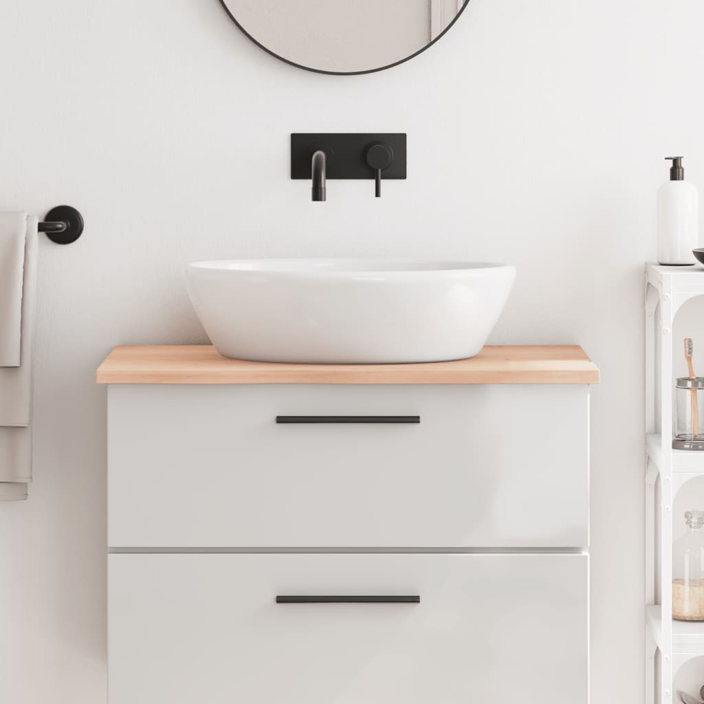 Vidaxx plan de lavabo 80x50x2 cm bois massif non traité