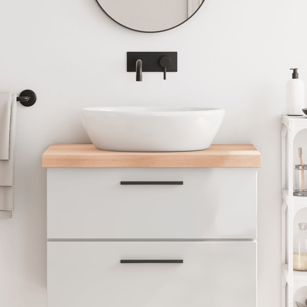 Plan de lavabo Vidaxx 80x60x (2-6) cm en bois massif non traité