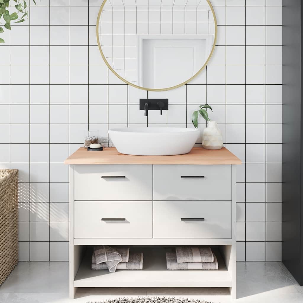 VidaXL Plan de lavabo 100x60x2 cm bois massif non traité