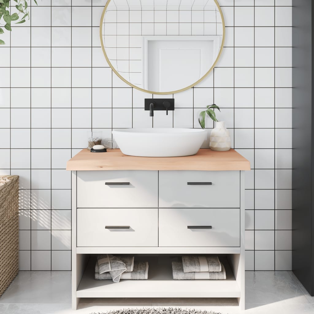 Plan de lavabo Vidaxx 100x60x (2-6) cm en bois massif non traité