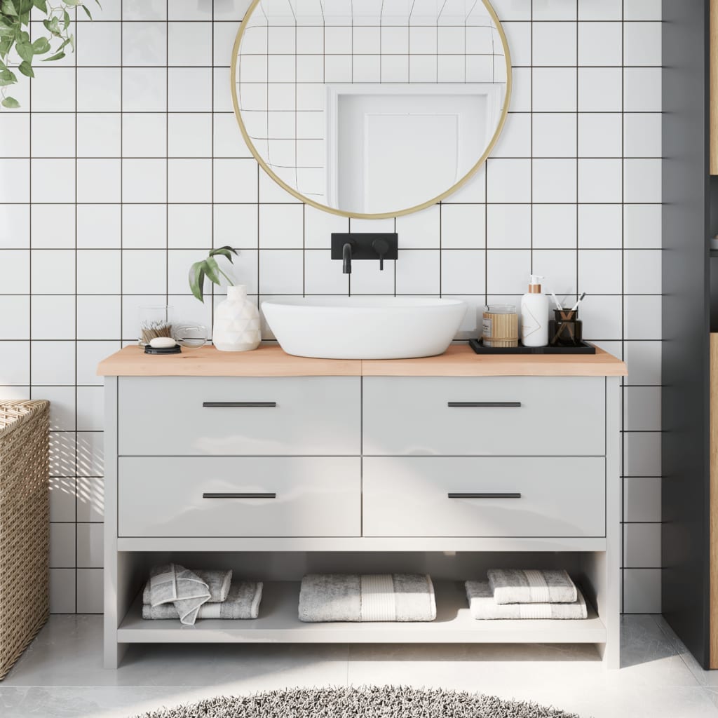 Plan de lavabo Vidaxx 140x30x (2-4) cm bois massif non traité