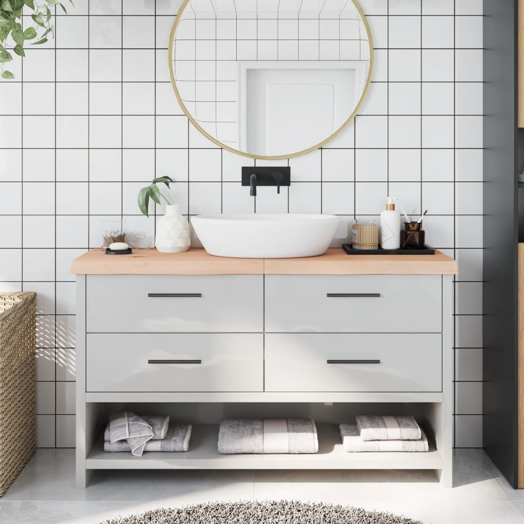Plan de lavabo Vidaxx 140x30x (2-6) cm en bois massif non traité
