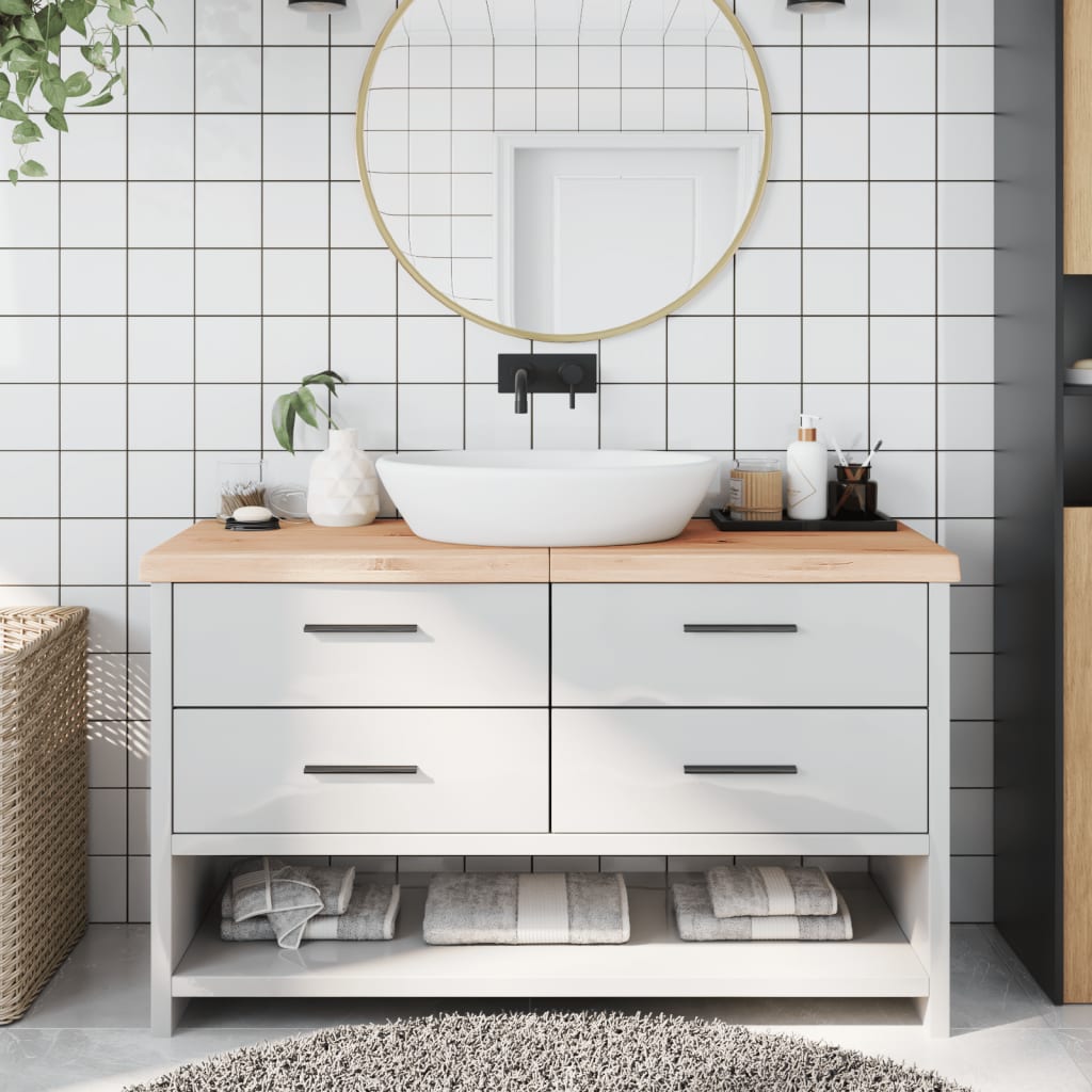 Plan de lavabo Vidaxx 140x50x (2-6) cm en bois massif non traité