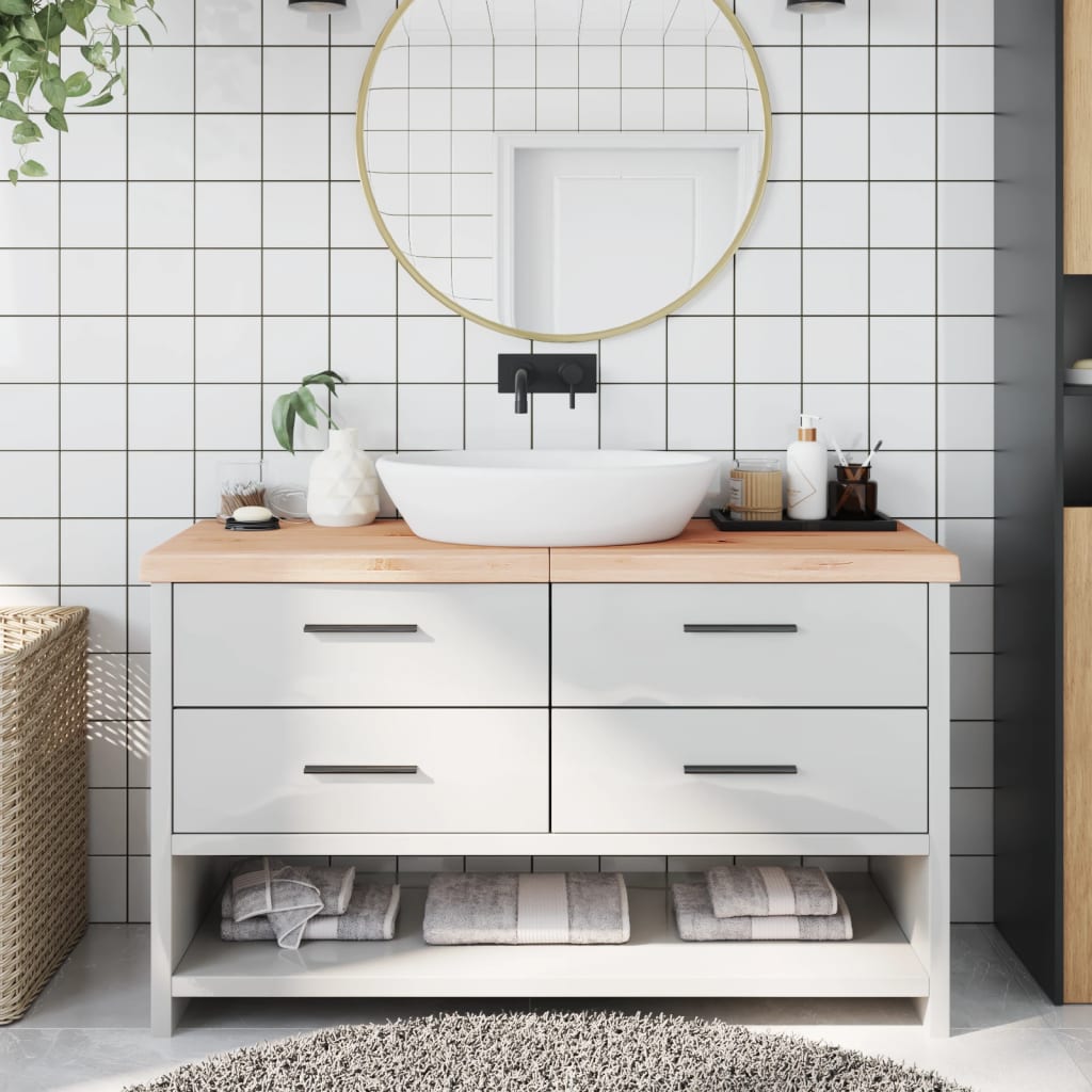 Plan de lavabo Vidaxx 140x60x (2-6) cm bois massif non traité