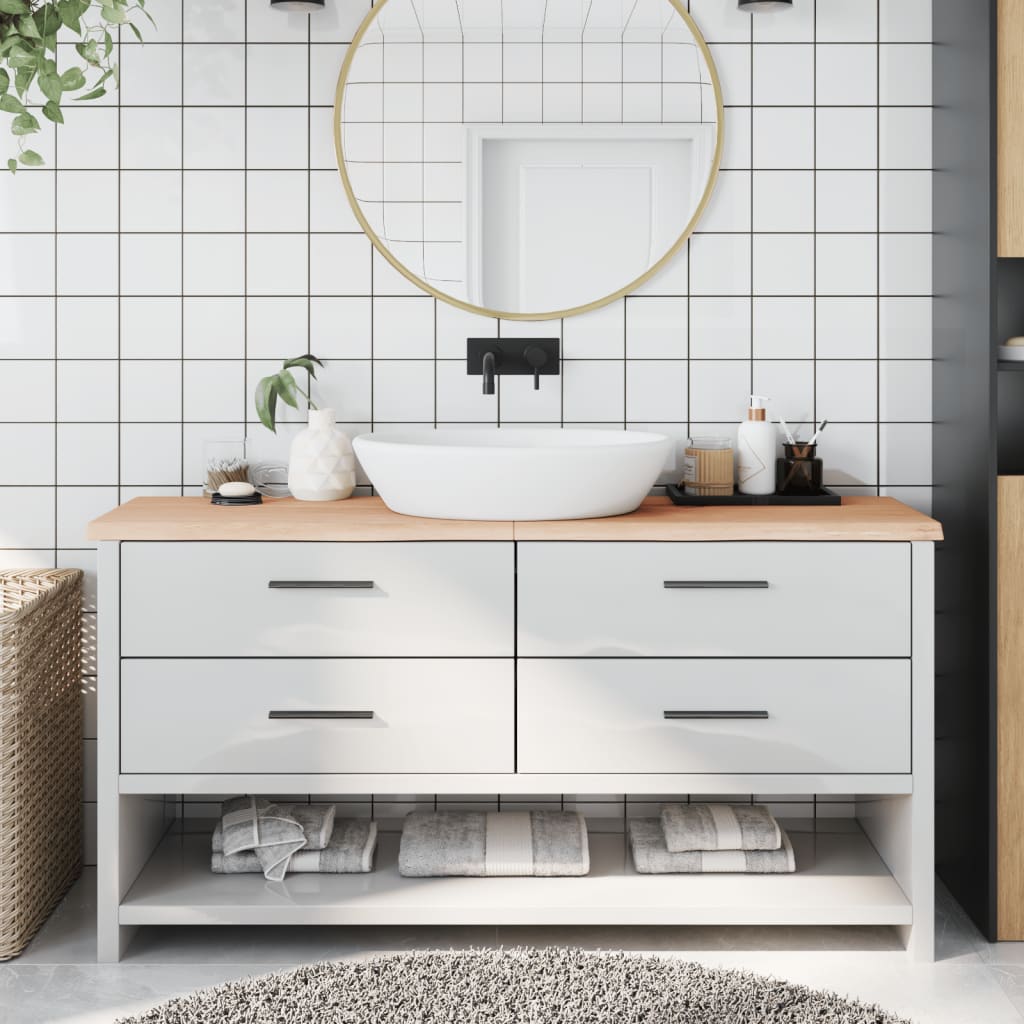 VidaXL Plan de lavabo 160x40x (2-4) cm bois massif non traité