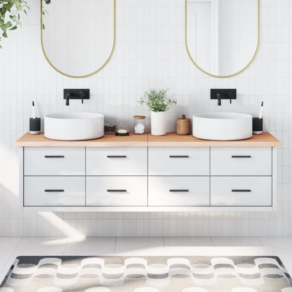 Plan de lavabo Vidaxx 180x30x (2-4) cm bois massif non traité