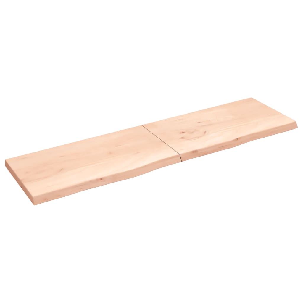 VidaXL Plan de lavabo 220x60x (2-6) cm bois massif non traité