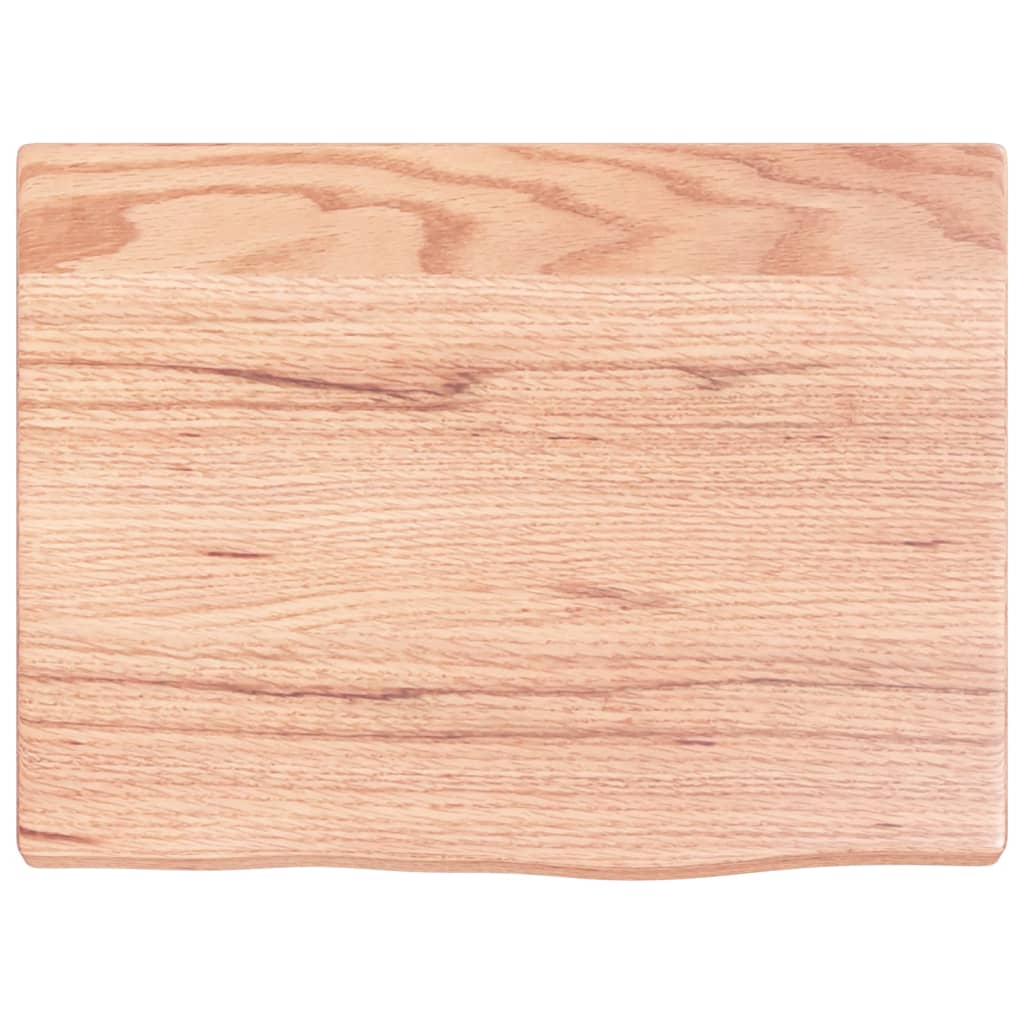 Plan vasque Vidaxx 40x30x2 bois massif traité marron clair