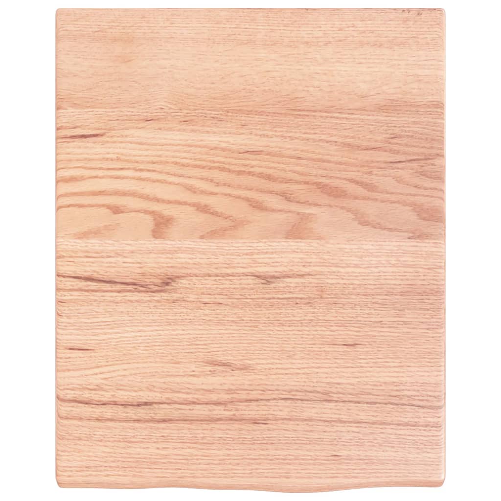 Plan vasque Vidaxx 40x50x2 bois massif traité marron clair